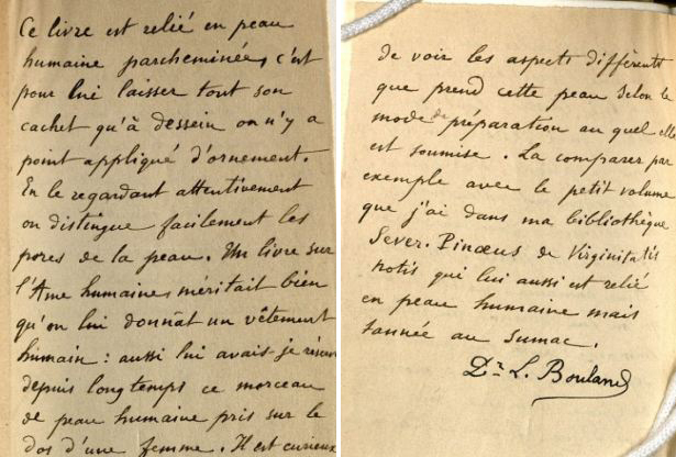 Libro cubierto por el piel humana