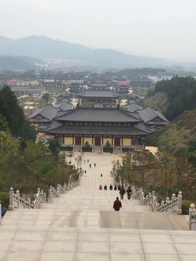 Periodistas extranjeros visitan el Templo Donglin con la estatua de Buda más grande del mundo 7