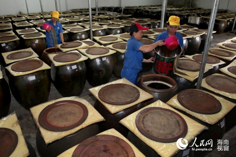 Varias personas que trabajan en el campo de apicultura de Chen Changzhuo en Hainan. (Foto/Pueblo en Línea)