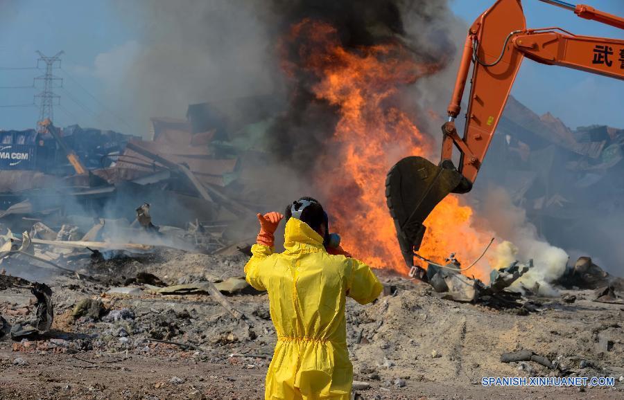 Asciende a 123 número de víctimas de explosión en Tianjin