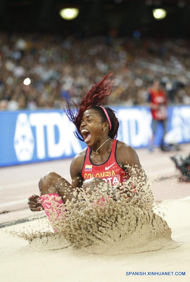 Atletismo: Colombiana Ibargüen gana oro en triple salto en Campeonato Mundial