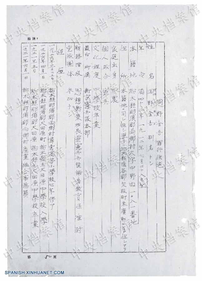 Confesión de criminal de guerra japonés revela experimentos bacteriológicos en chinos