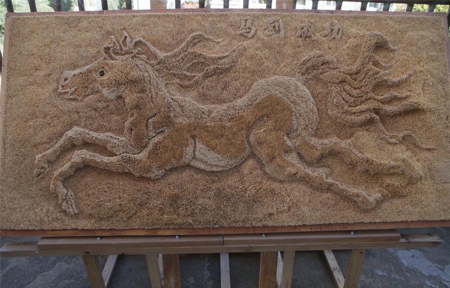 Fabrican un caballo en 3D con palillos de dientes