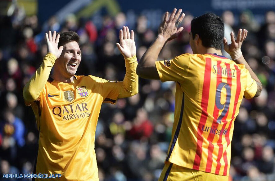 Fútbol: Barcelona derrota 2-0 a Levante en Liga de Espa?a 2