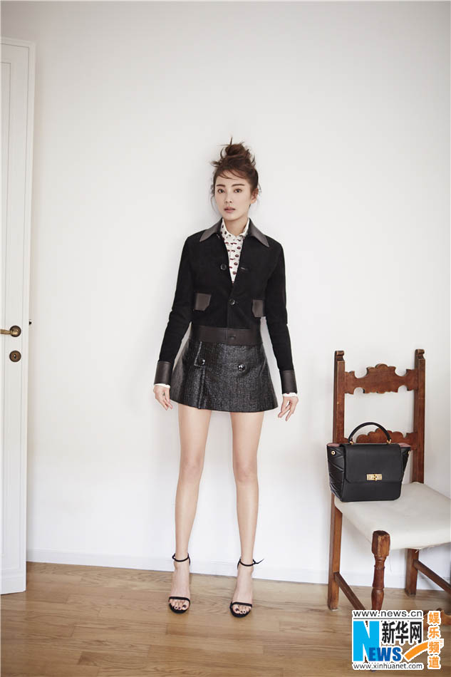 Actriz Zhang Yuqi posa para revista