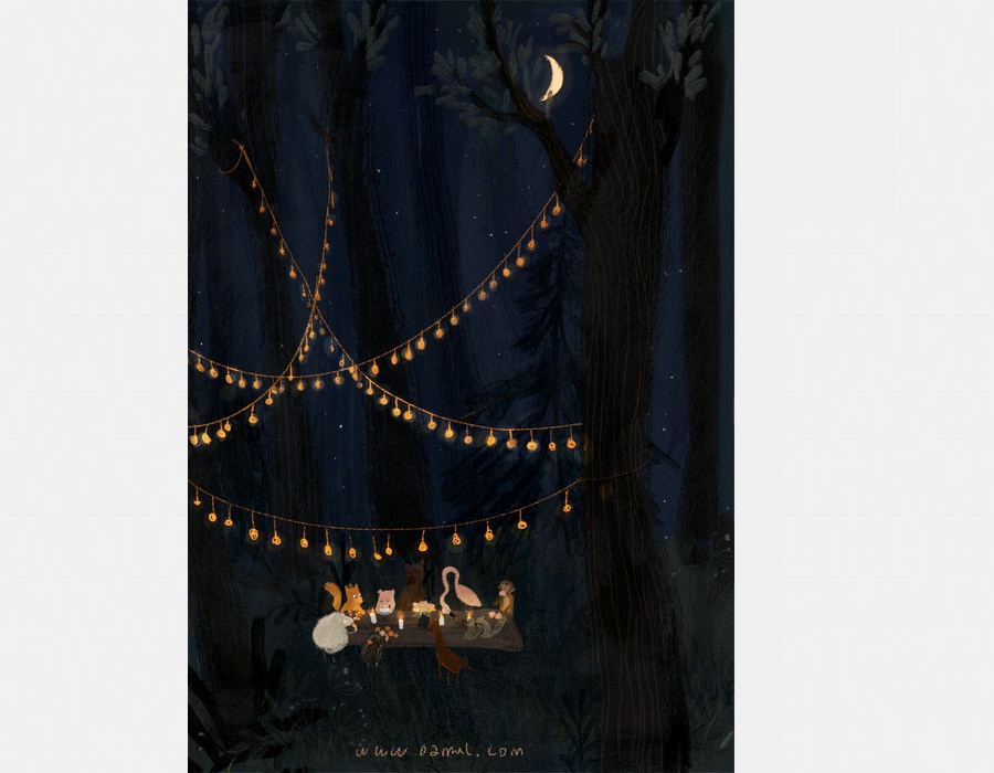 El zorro Feribo en ilustraciones de Lu Mao. [Foto a chinadaily.com.cn]