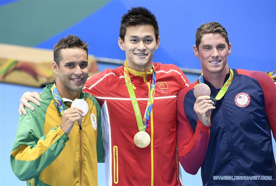 Río 2016: Chino Sun Yang logra oro olímpico en 200 metros libre masculino