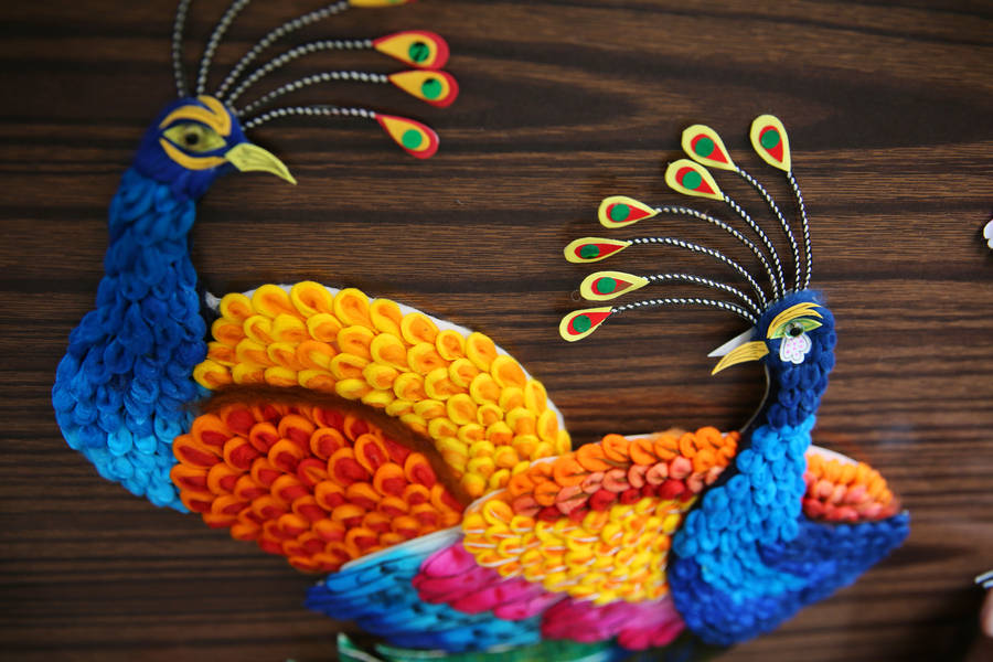 Coloridos dibujos de algodón que son patrimonio cultural intangible de Xi'an