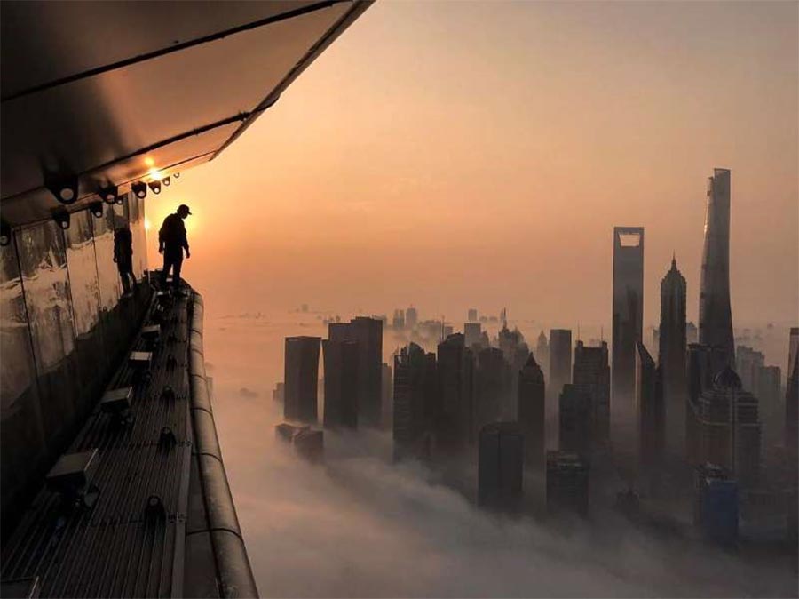 Espectaculares fotografías dan un aspecto de ciencia ficción a la ciudad de Shanghai