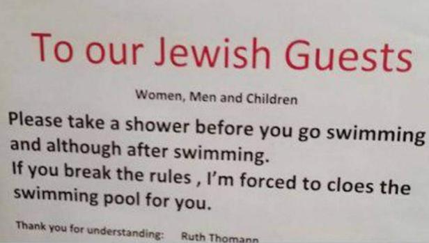 Un hotel suizo pide a los judíos que se duchen antes de ba?arse en la piscina