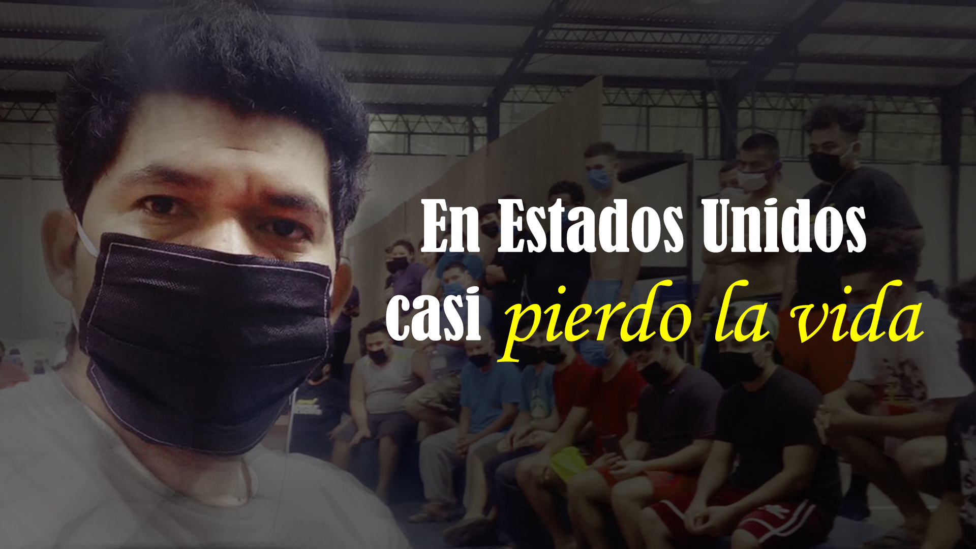 Carlos, un migrante salvadore?o de 31 a?os de edad, se toma una foto junto a otros migrantes deportados desde Estados Unidos en un centro de cuarentena en San Salvador, capital de El Salvador, el 17 de mayo de 2020. En una entrevista con Xinhua Carlos cuenta su experiencia en un centro de detención para migrantes en Texas, EE. UU.: "Me fui de El Salvador buscando librar mi vida para Estados Unidos, pero en manos de las autoridades en Estados Unidos casi la pierdo". (Xinhua)