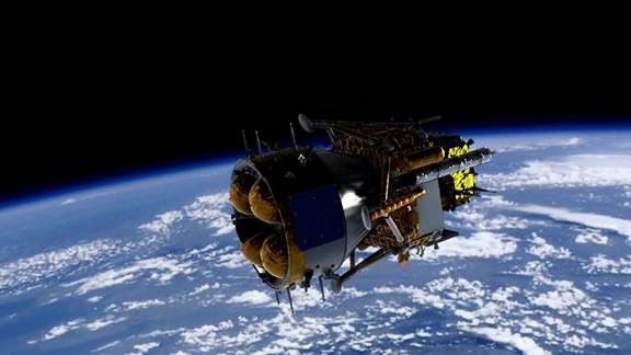 Simulación del vuelo en órbita "Chang'e-5" (Imagen proporcionada por la Quinta Academia de la Corporación de Ciencia y Tecnología Aeroespacial de China)