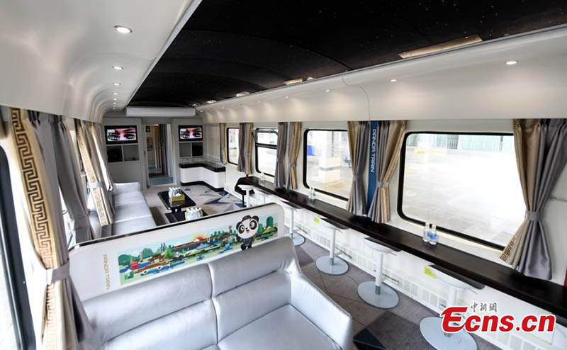 Imagen de una zona recreativa en el tren, el 24 de marzo de 2021.