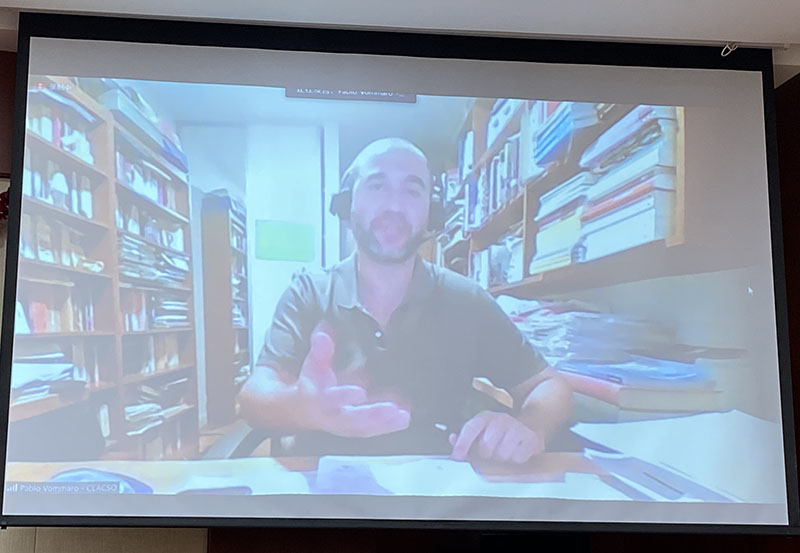 Dr. Pablo Vommaro, director del Departamento de Investigación del CLACSO, dio un discurso. (Foto: Wu Sixuan)