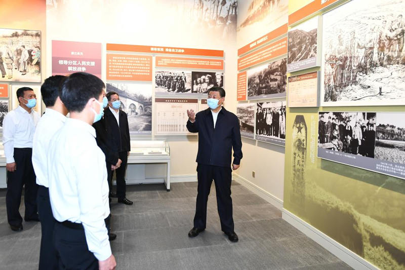 Xi inspecciona distrito noroccidental chino de Suide