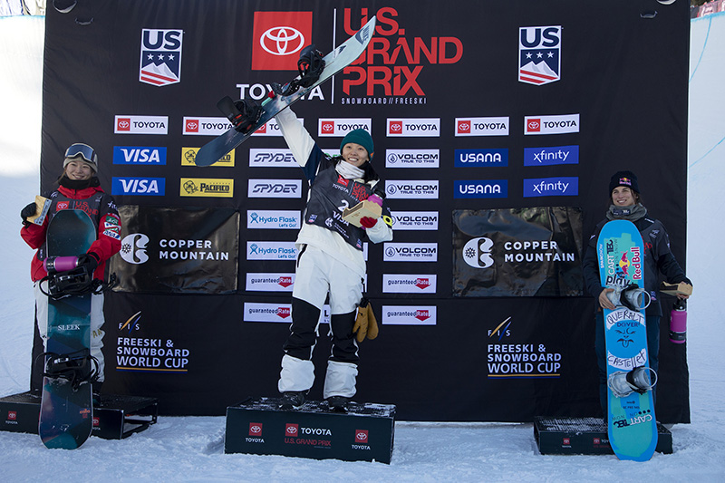 Cai Xuetong gana el título de halfpipe en la Copa del Mundo de Snowboard