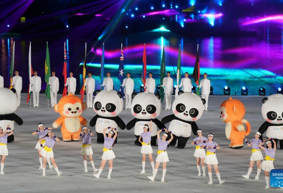 Ceremonia de inauguración de Juegos Mundiales de Chengdu destaca armonía, unidad y patrimonio cultural