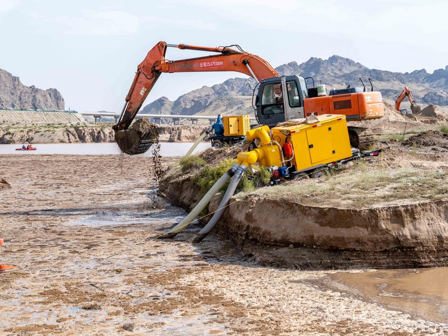 Imagen del lugar de rescate de los desaparecidos tras una inundación repentina en la bandera de Urad Rear, en la ciudad de Bayannur, región autónoma de Mongolia Interior, el 18 de agosto de 2025. (Xinhua/Ma Jinrui)