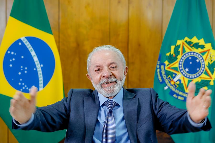 Imagen proveída por la Presidencia de Brasil del presidente brasile?o, Luiz Inácio Lula da Silva, participando durante la cumbre virtual del grupo de BRICS, en el Palacio de Planalto, en Brasilia, capital de Brasil, el 8 de septiembre de 2025. (Xinhua/Ricardo Stuckert/Presidencia de Brasil)