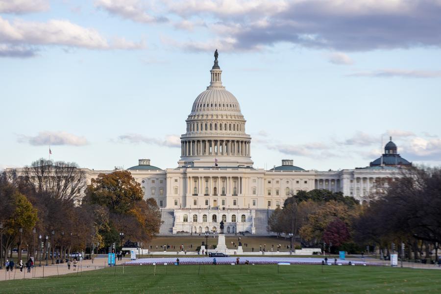 Imagen del 10 de noviembre de 2025 del Capitolio de los Estados Unidos, en Washington, D.C. (Xinhua/Hu Yousong) 